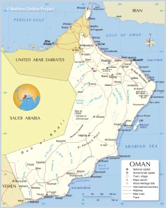 map of oman